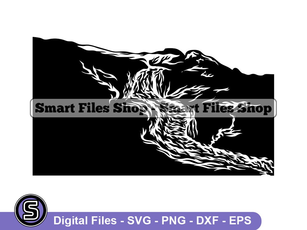 Volcano Eruption Svg, Exploding Volcano Svg, Lava River Svg, Volcano ...