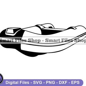 Inflatable Boat Svg, Rafting Boat Svg, Lifeboat Svg, Inflatable Boat Dxf, Inflatable Boat Png, Inflatable Boat Clipart, Files, Eps