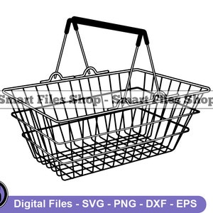 Shopping Basket #2 Svg, eCommerce Svg, Shopping Svg, Basket Dxf, Basket Png, Basket Clipart, Basket Files, Basket Eps