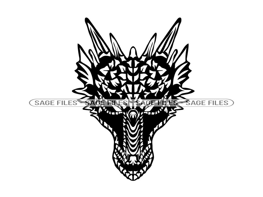 Dragon Mascot SVG Dragon Face SVG Dragon Head Svg Dragon - Etsy