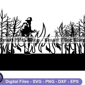 Forest Fire Svg, Firefighter Svg, Fireman Svg, Firefighter Dxf, Firefighter Png, Firefighter Clipart, Firefighter Files, Eps