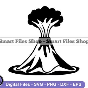 Volcano Eruption #4 Svg, Exploding Volcano Svg, Lava River Svg, Volcano Dxf, Volcano Png, Volcano Clipart, Volcano Files, Eps