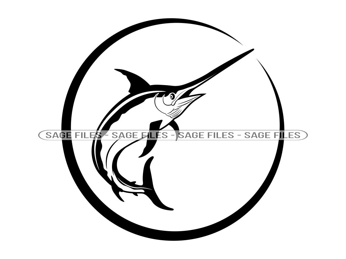 Swordfish 7 Svg Swordfish Logo Svg Swordfish Fishing Svg Etsy