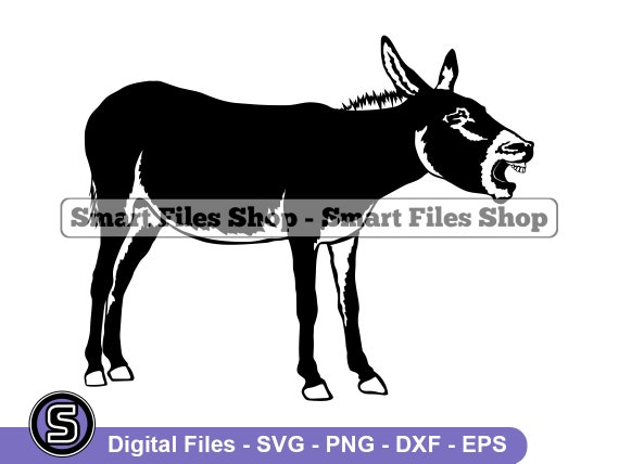 Braying Donkey Svg Donkey Svg Farm Animals Svg Donkey Dxf - Etsy Finland