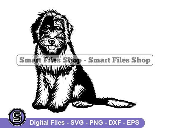 Old English Sheepdog Dog SVG File Cricut Download Dog Face 