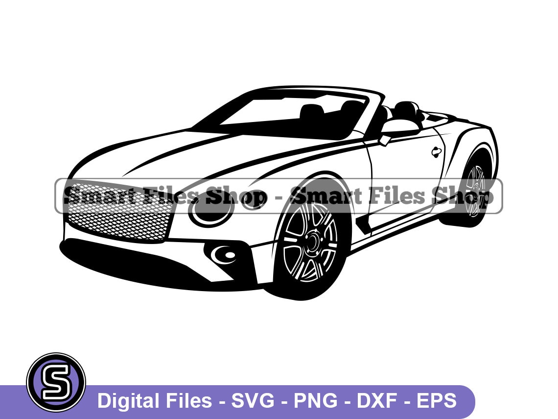 Voiture Convertible Svg, Cabriolet Svg, Voiture Svg, Convertible Dxf, Convertible Png, Convertible Clipart, Fichiers Convertible, Eps Convertible