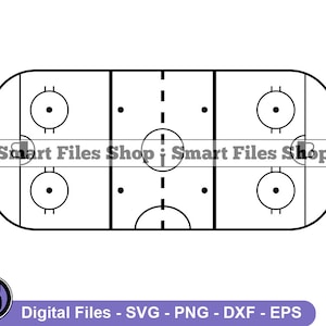 Hockey Field SVG, Hockey Rink Svg, Ice Hockey Svg, Hockey Svg, Hockey Dxf, Hockey Png, Hockey Clipart, Hockey Files, Eps
