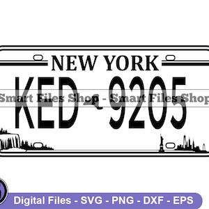 New York Kenteken Svg, New York Svg, Rijden Svg, Bestuurder Svg, New York Dxf, New York Png, New York Clipart, New York Files, Eps