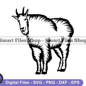 Mountain Goat SVG, Goat SVG, Mountain Creatures Svg, Mountain Goat Dxf, Mountain Goat Png, Mountain Goat Clipart, Mountain Goat Files, Eps
