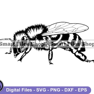 Worker Bee #2 Svg, Bee Svg, Honey Bee Svg, Bee Dxf, Bee Png, Bee Clipart, Bee Files, Bee Eps