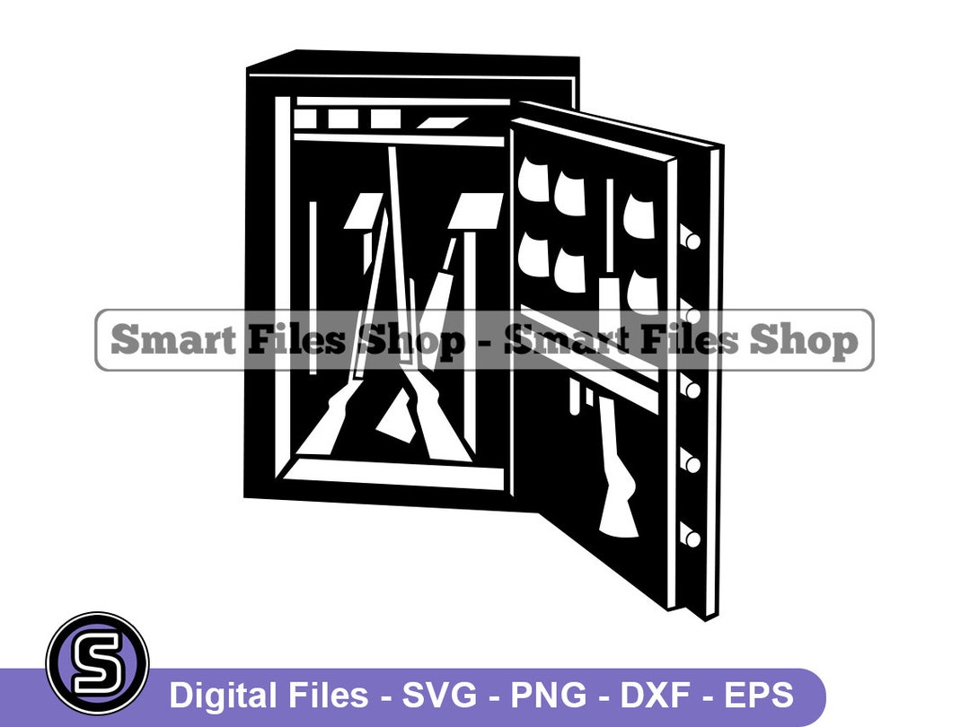 Gun Safe Opening Svg, Gun Owner Svg, Hunter Svg, Gun Safe Dxf, Gun Safe Png, Gun Safe Clipart