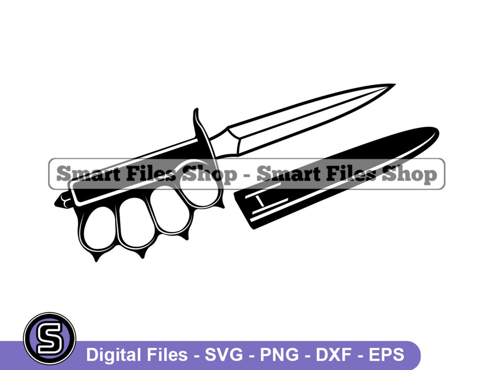 Brass Knuckles Knife Svg Knife Svg Brass Knuckles Dxf Brass Etsy UK