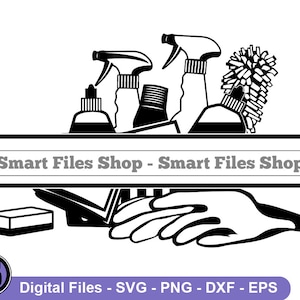 Reinigung Service Split Monogramm SVG, Reinigung SVG, Reinigung Service Logo Svg, Reinigung Dxf, Reinigung Png, Reinigung Clipart, Dateien, Eps