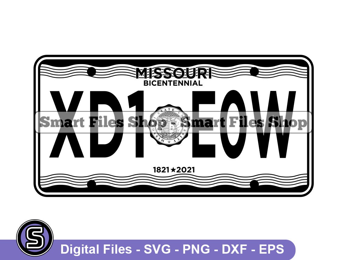 Missouri Lizenzschild Svg, Missouri Svg, Driving Svg, Driver Svg, Missouri Dxf, Missouri Png, Missouri Clipart, Missouri Files, Eps