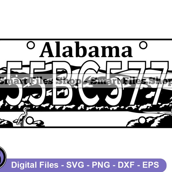 License Plate Dxf Etsy