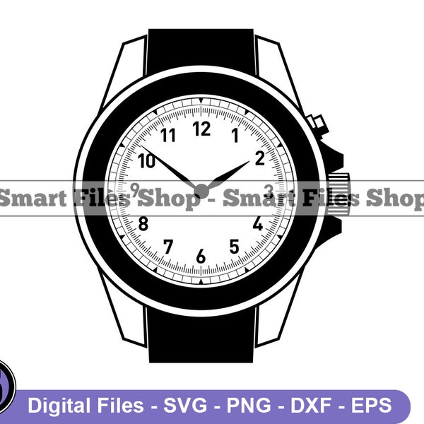 Luxury Watch Svg, Wrist Watch Svg, Time Svg, Watch Dxf, Watch Png, Watch Clipart, Watch Files, Watch Eps