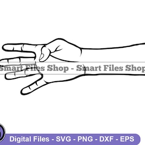 Hand Count Four Svg, Hand Count 4 Svg, Hand Svg, Fingers Svg, Four Dxf, Four Png, Four Clipart, Four Files, Four Eps