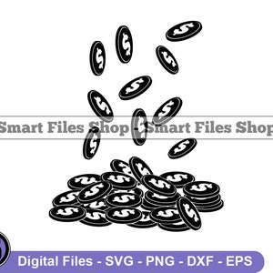 Gold Coins Dropping Svg, Coins Svg, Money Svg, Gold Coins Dxf, Gold Coins Png, Gold Coins Clipart, Gold Coins Files, Gold Coins Eps