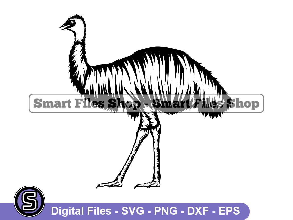 Emu SVG Emu Design Svg Emu Dxf Emu Png Emu Clipart Emu Etsy Israel