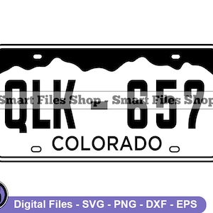 Colorado Licence Plate Svg, Colorado Svg, Driving Svg, Driver Svg, Colorado Dxf, Colorado Png, Colorado Clipart, Colorado Files, Eps