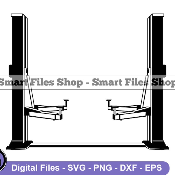 Car Lift Svg, Car Mechanic Svg, Car Svg, Car Lift Dxf, Car Lift Png, Car Lift Clipart, Car Lift Files, Eps