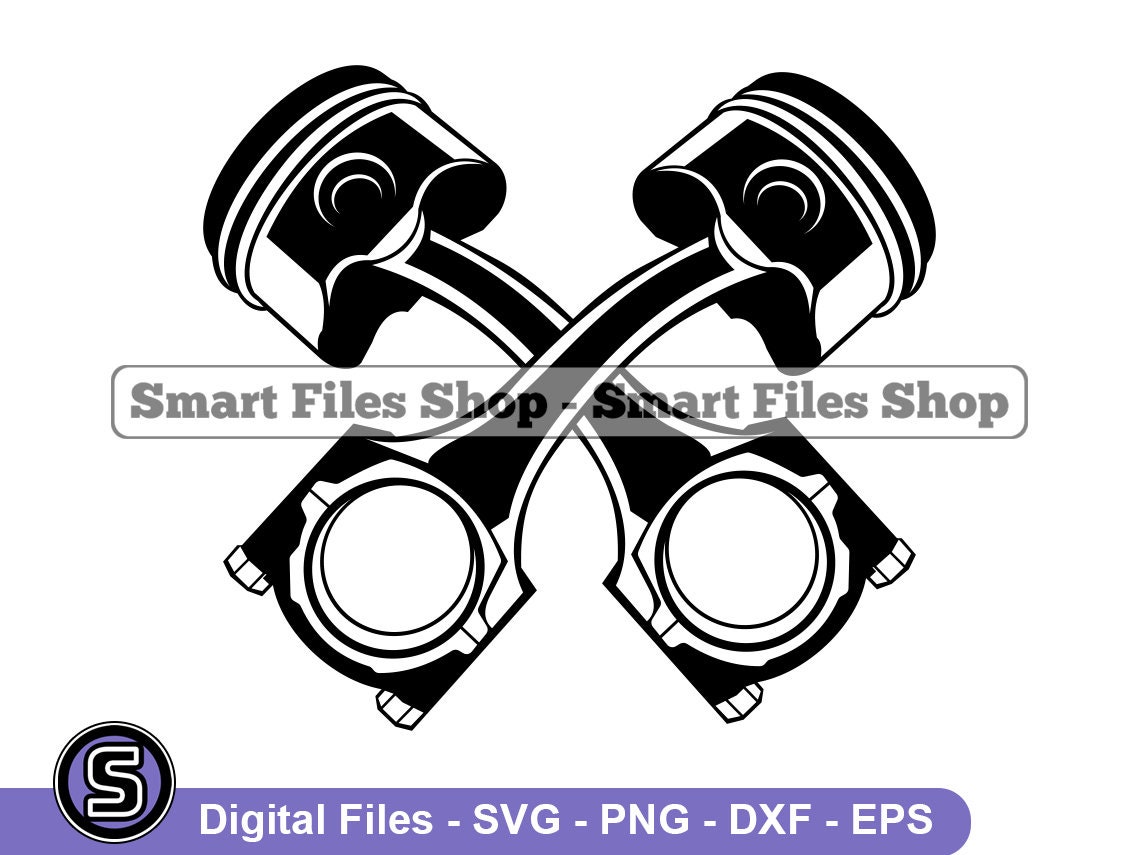 Broken Engine Piston Logo Svg Piston Svg Engine Piston Svg Etsy India