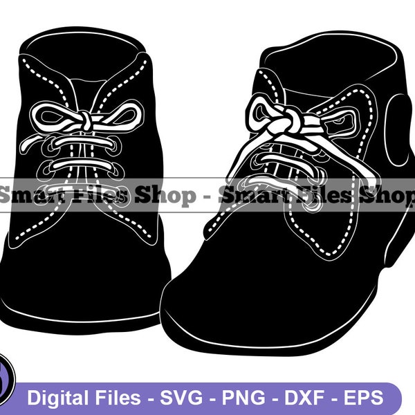 Baby Shoes SVG, Infant Shoes Svg, Child Shoes Svg, Baby Shoes Dxf, Baby Shoes Png, Baby Shoes Clipart, Baby Shoes Files, Eps