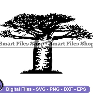 Baobab Tree #2 Svg, Baobab Tree Svg, Safari Svg, Africa Tree Svg, Baobab Tree Dxf, Baobab Tree Png, Baobab Tree Clipart, Files, Eps