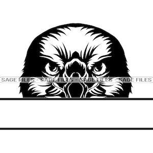Peeking Hawk Svg, Hawk Svg, Peeking Animals Svg, Monogram Svg, Hawk Dxf, Hawk Png, Hawk Clipart, Hawk Files, Eps