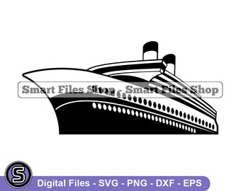 Cruise Ship #2 Svg, Cruise Ship Svg, Vacation Svg, Cruise Ship Dxf, Cruise Ship Png, Cruise Ship Clipart, Cruise Ship Files, Eps
