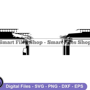 Broken Bridge Svg, Bridge Svg, Broken Bridge Dxf, Broken Bridge Png, Broken Bridge Clipart, Broken Bridge Files, Broken Bridge Eps
