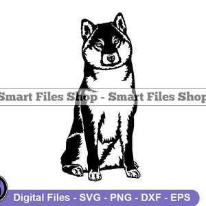 Sitting Shiba Inu SVG, Shiba Inu Svg, Dog Svg, Shiba Inu Dxf, Shiba Inu Png, Shiba Inu Clipart, Shiba Inu Files, Shiba Inu Eps