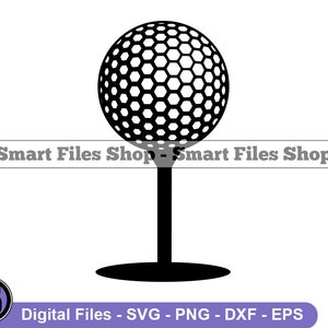 Golf Ball On Tee SVG, Golf Svg, Golf Ball Svg, Golf Ball Dxf, Golf Ball Png, Golf Ball Clipart, Golf Ball Files, Eps
