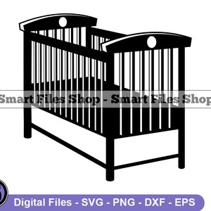 Baby Crib SVG, Baby Svg, Child Svg, Infant Svg, Baby Crib Dxf, Baby Crib Png, Baby Crib Clipart, Baby Crib Files, Eps
