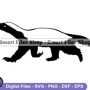 Honey Badger #5 SVG, Honey Badger Svg, Forest Creatures Svg, Honey Badger Dxf, Honey Badger Png, Honey Badger Clipart, Files, Eps
