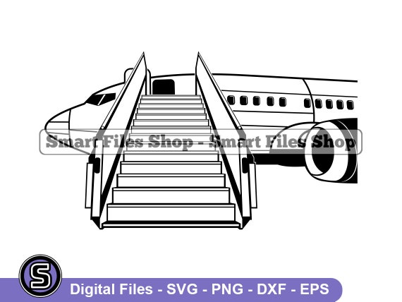 Airplane Boarding Steps Svg, Airplane Svg, Airport Svg, Travel Svg,  Vacation Svg, Tourist Dxf, Tourist Png, Tourist Clipart, Files, Eps - Etsy