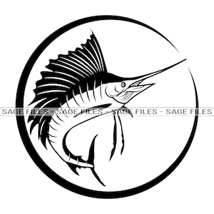 Sailfish #5 Svg, Sailfish Logo Svg, Sailfish Fishing Svg, Fish Svg, Fishing Svg, Sailfish Dxf, Sailfish Png, Sailfish Clipart, Files, Eps