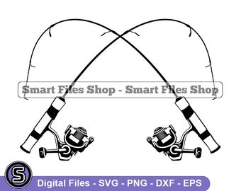 Logotipo de caña de pescar # 3 svg, logotipo de pesca svg, caña de pescar svg, pesca svg, pesca dxf, pesca png, clipart de pesca, archivos de pesca, eps