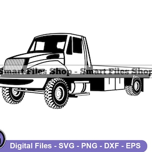 Flatbed Tow Truck Svg, Towing Truck Svg, Tow Truck Dxf, Tow Truck Png, Tow Truck Clipart, Tow Truck Files, Eps