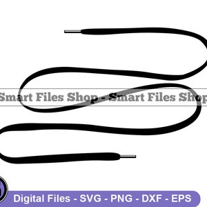 Op de afbeelding: Zwart schoenveter met twee lussen, die een figuur acht vormen. Smart Files Shop - Smart Files Shop.