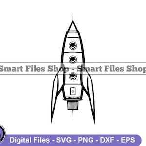 Rocket Ship Svg, Spaceship Svg, Rocket Svg, Rocket Ship Dxf, Rocket Ship Png, Rocket Ship Clipart, Rocket Ship Files, Eps