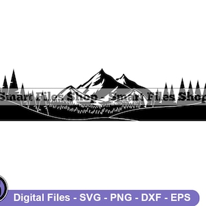 Forest Mountain Svg, Mountain Svg, Forest Svg, Forest Mountain Dxf, Forest Mountain Png, Forest Mountain Clipart, Forest Mountain Files