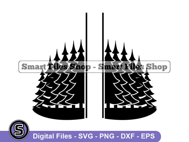 Forest Split Monogram Logo 2 Svg Forest Svg Woods Svg - Etsy