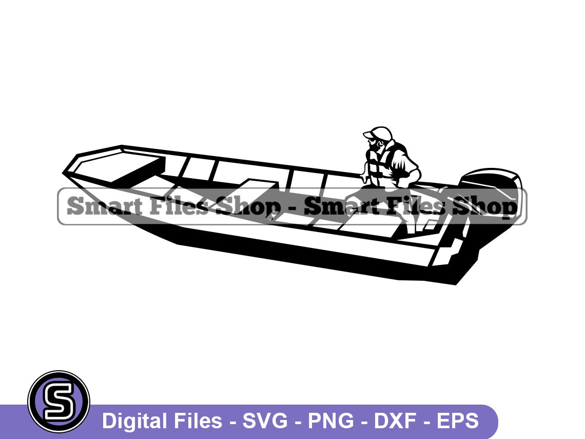 Jon Boat Svg Boat Svg Boating Svg Speed Boat Svg Fishing Etsy