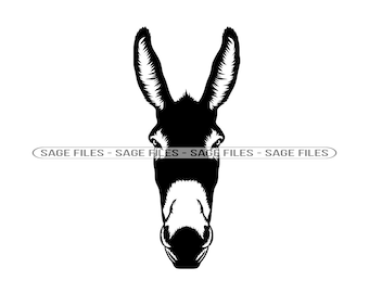 Mule Maskottchen SVG, Mule Face SVG, Mule Head Svg, Mule Dxf, Mule Png, Mule Clipart, Mule Files, Eps