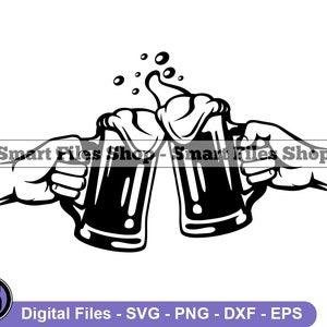Beer Mugs In Hands Svg, Beer Mug Svg, Beer Svg, Beer Design Svg, Beer Dxf, Beer Png, Beer Clipart, Beer Files, Eps