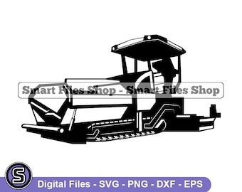 Tracked Asphalt Paver Svg, Asphalt Paver Svg, Heavy Equipment Svg, Asphalt Paver Dxf, Asphalt Paver Png, Asphalt Paver Clipart, Files, Eps
