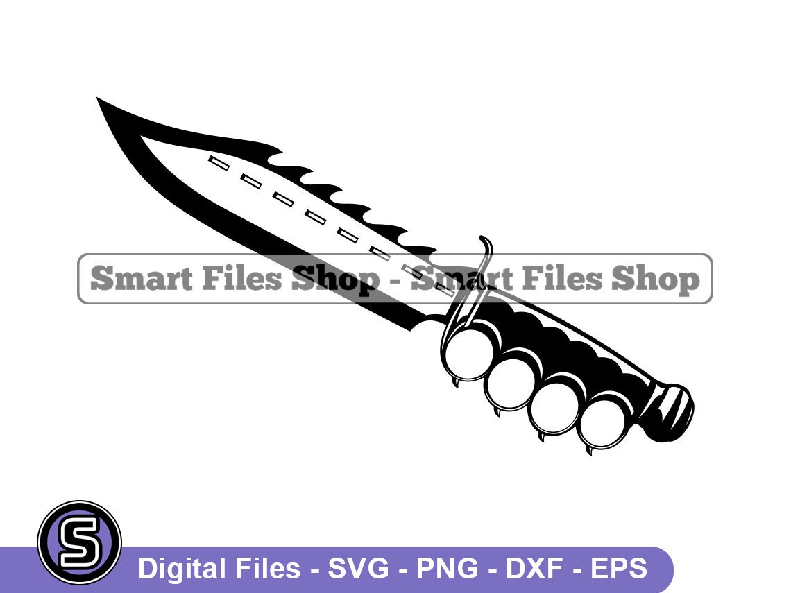 Brass Knuckle Knife Svg Knife Svg Army Knife Svg Commando Etsy