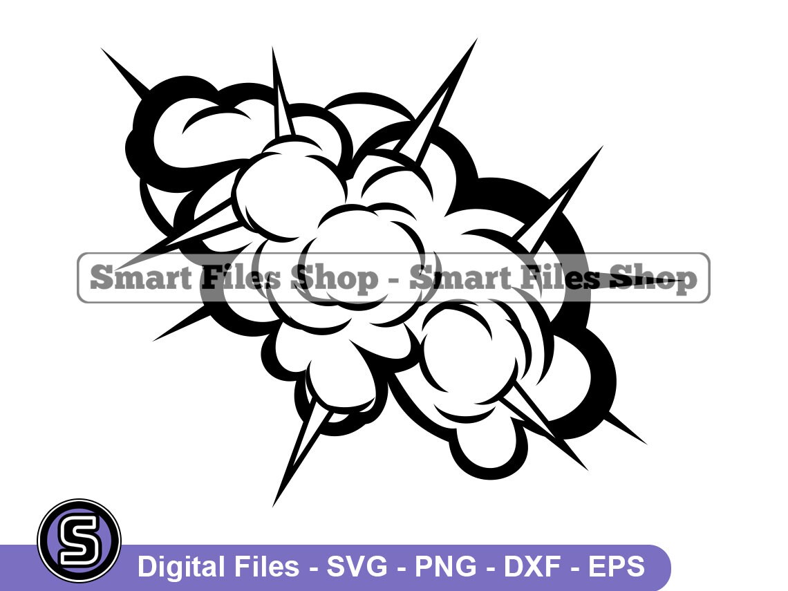 Explosion SVG, Explosion Dxf, Explosion Png, Explosion Clipart ...