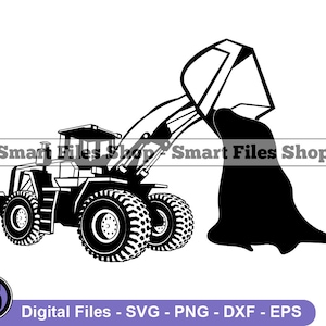 Wheel Loader Svg, Heavy Equipment Svg, Construction Svg, Wheel Loader Dxf, Wheel Loader Png, Wheel Loader Clipart, Files, Eps